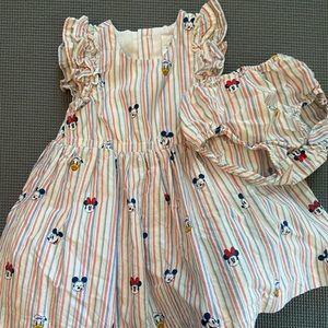 Disney themed dress with Mickey, Minnie, and Donald